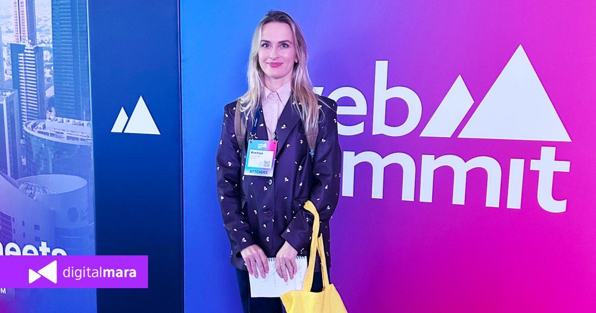 DigitalMara's COO Kseniya Litvinchuk at Web Summit 2025 in Lisbon