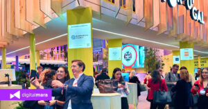 Networking zone of the Web Summit 2025 in Lisbon